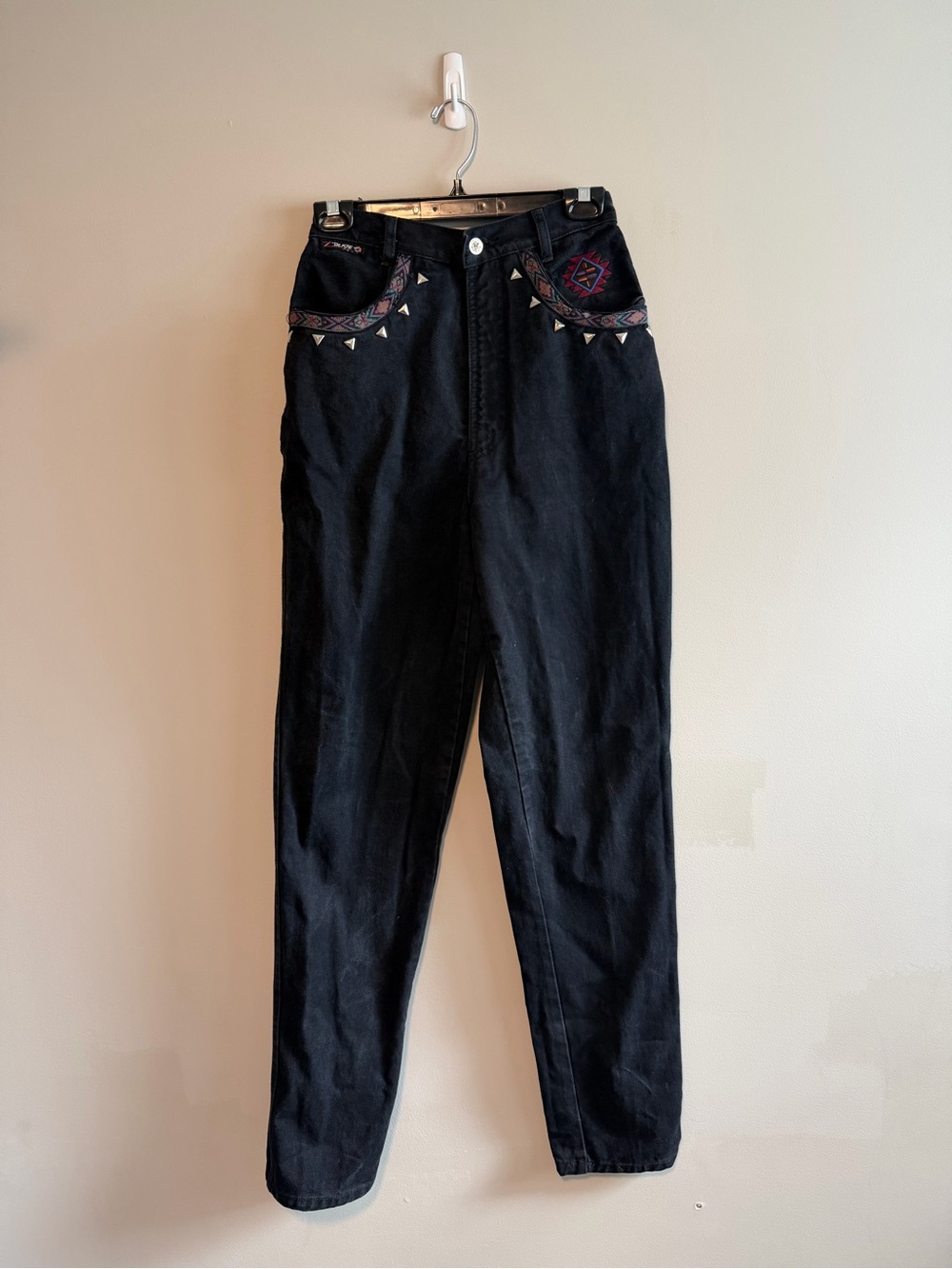 Vintage Western Blaze Border Guard Black Cotton Denim Jeans NWOT